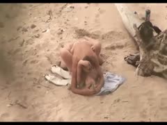 Voyeur's sexual encounter with a hawt couple on a public beach